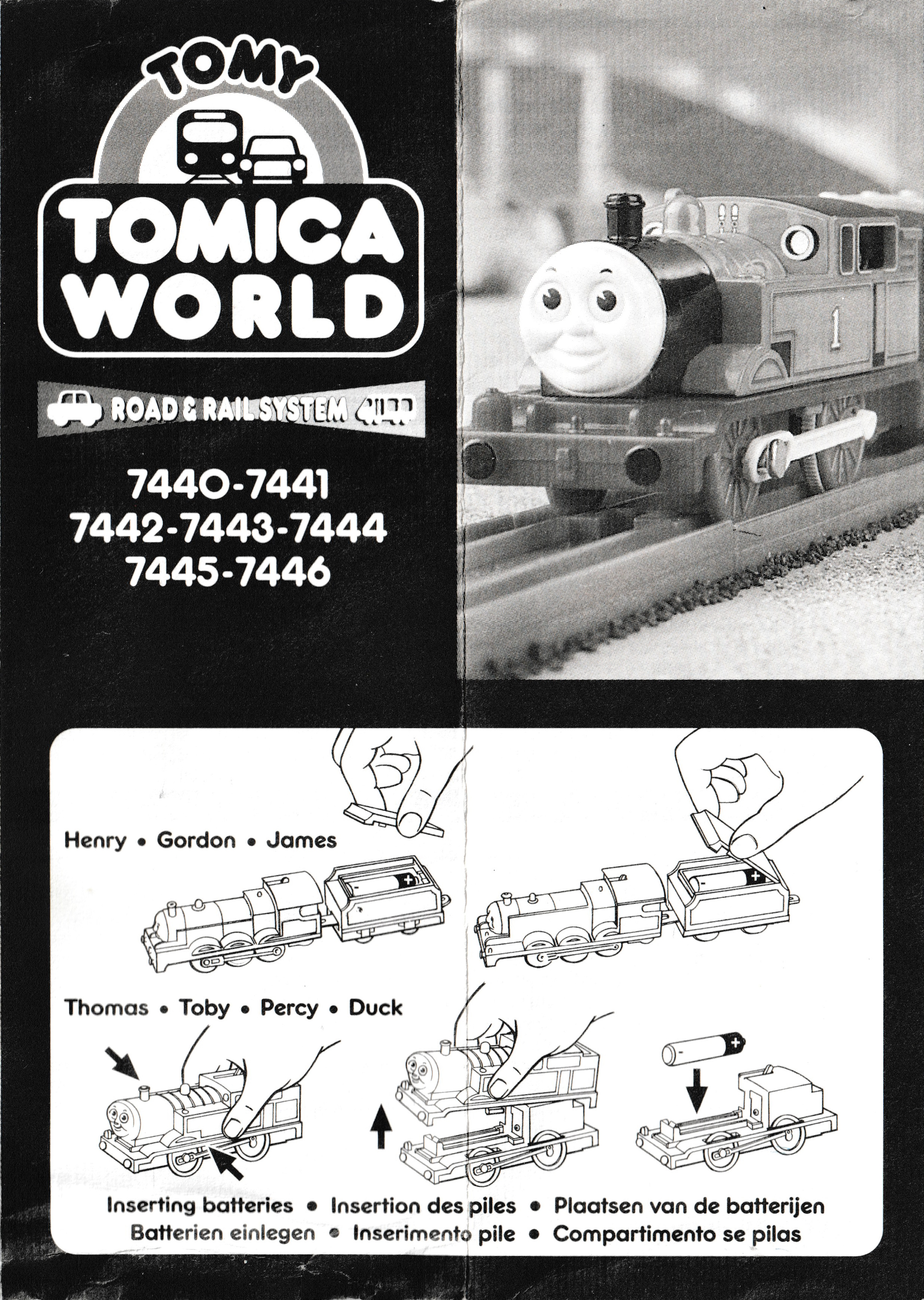 Tomy Thomas battery instruction sheets